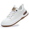 Leather Men's Shoes Spring Versatile Trend Breathable Little White Shoes Men's Summer Hollow Hole Leather Shoes Men's Casual Board Shoes