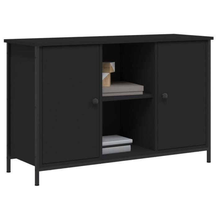 VidaXL Meuble TV noir 100x35x65 cm bois d'ingénierie 832778