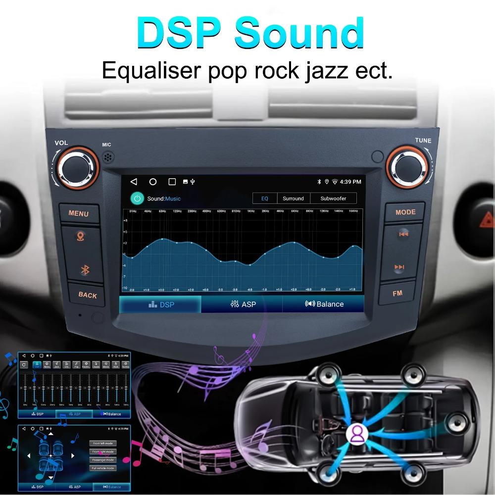 7-Zoll-geeignet für Toyota RAV4 Android Radio Multimedia Player WIFI Carplay SWC DVR GPS Rückfahrfunktion