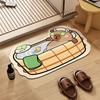 Kapibara bathroom floor mat, toilet door absorbent floor mat, toilet non-slip diatom mud toilet floor mat