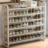 Space-saving 6-layer Metal Shoe Rack, Suitable for Porch and Dormitory Installation, Simple Home Storage and Finishing, Multi-functional Shoe Rack.