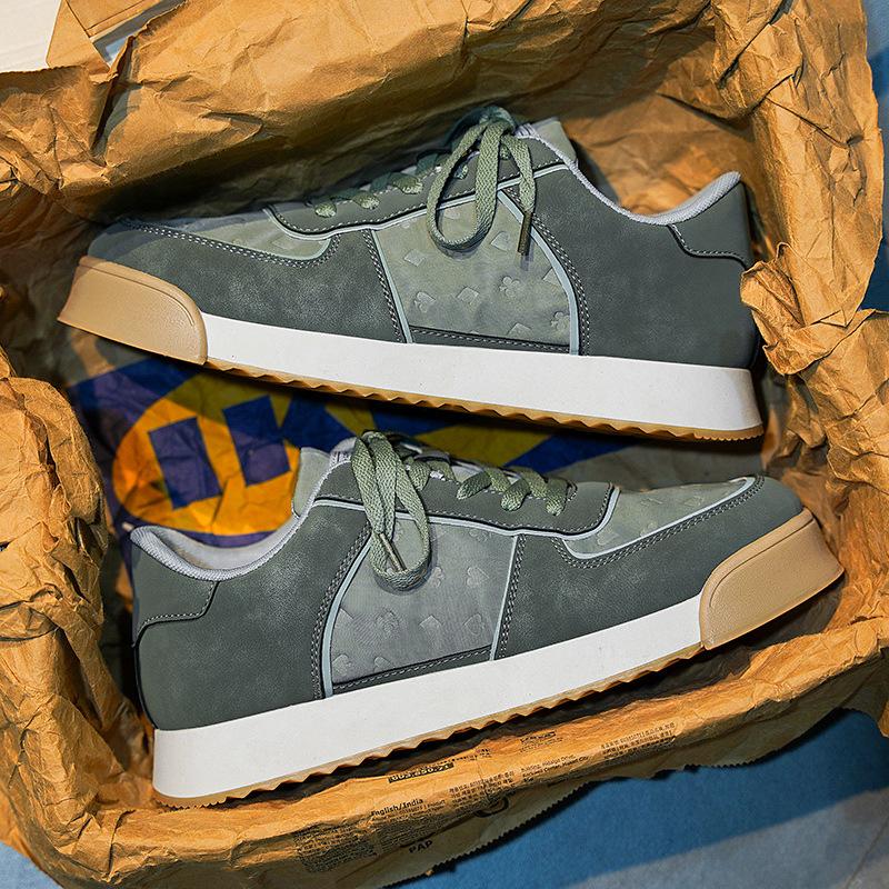 Casual Sports Shoes Men Increased Fashion Leather Casual Shoes Board Shoes High Quality Outdoor Chunky Sneakers British Style