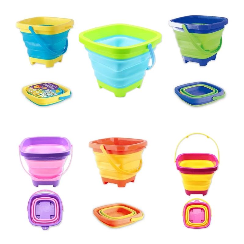 One Folding Bucket, Beach Water Play And Snowman-Making Toy, Multi-Functional Sand Digging Bucket And Snow Container, Essential