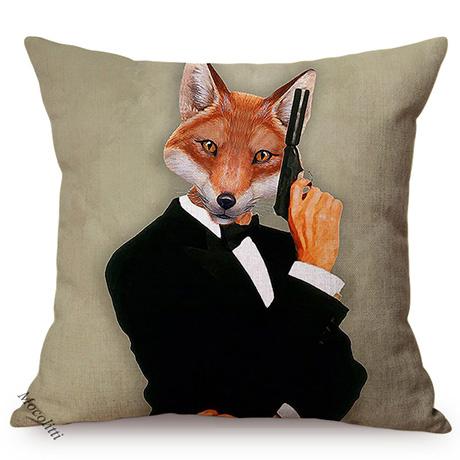 Nordic Art Posters Style Decoration Cushion Cover Lion Rabbit Zebra Deer Funky Animal Funny Oil Painting Sofa Throw Pillow Cases
