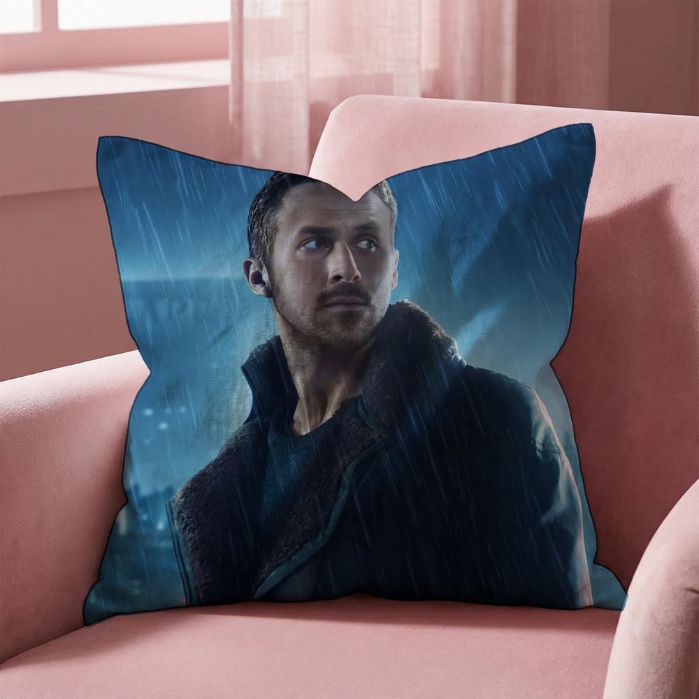R-Ryan Gosling Face Cushion Cover Multi-Scene Pillow Cover for Home & Car - Reversible, Soft & Durable for Daily Use