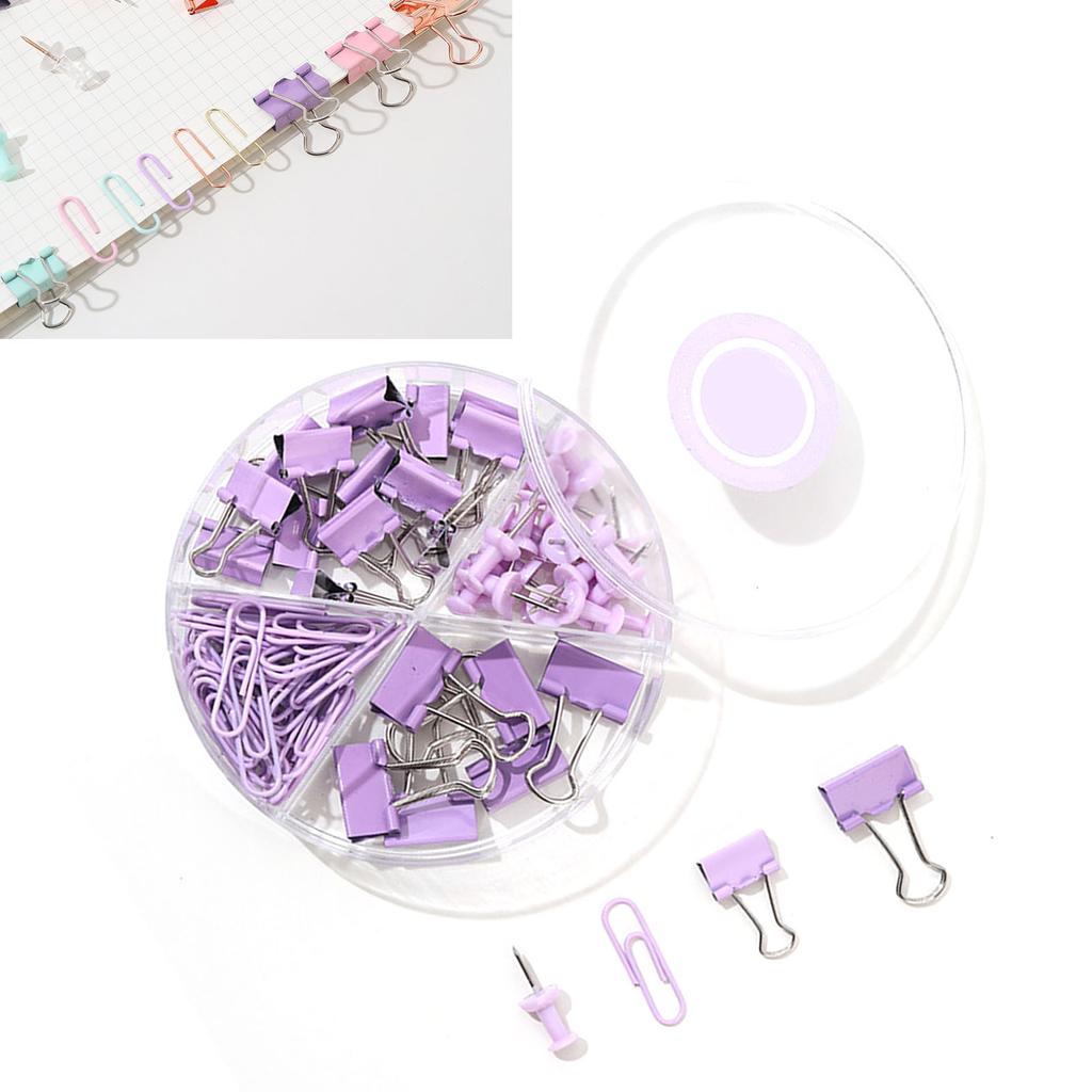 Paper Clips Clips Assorted Multifunction Push Pins Sets with Box for School Document