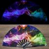 Kung Fu Fan Uv Ink Printing Fluorescent Effect Cloth Fan Bamboo Bone Folding Loud Fan