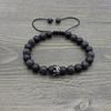 Frosted Black Agate & White Turquoise Beaded Bracelet - New Stock Available