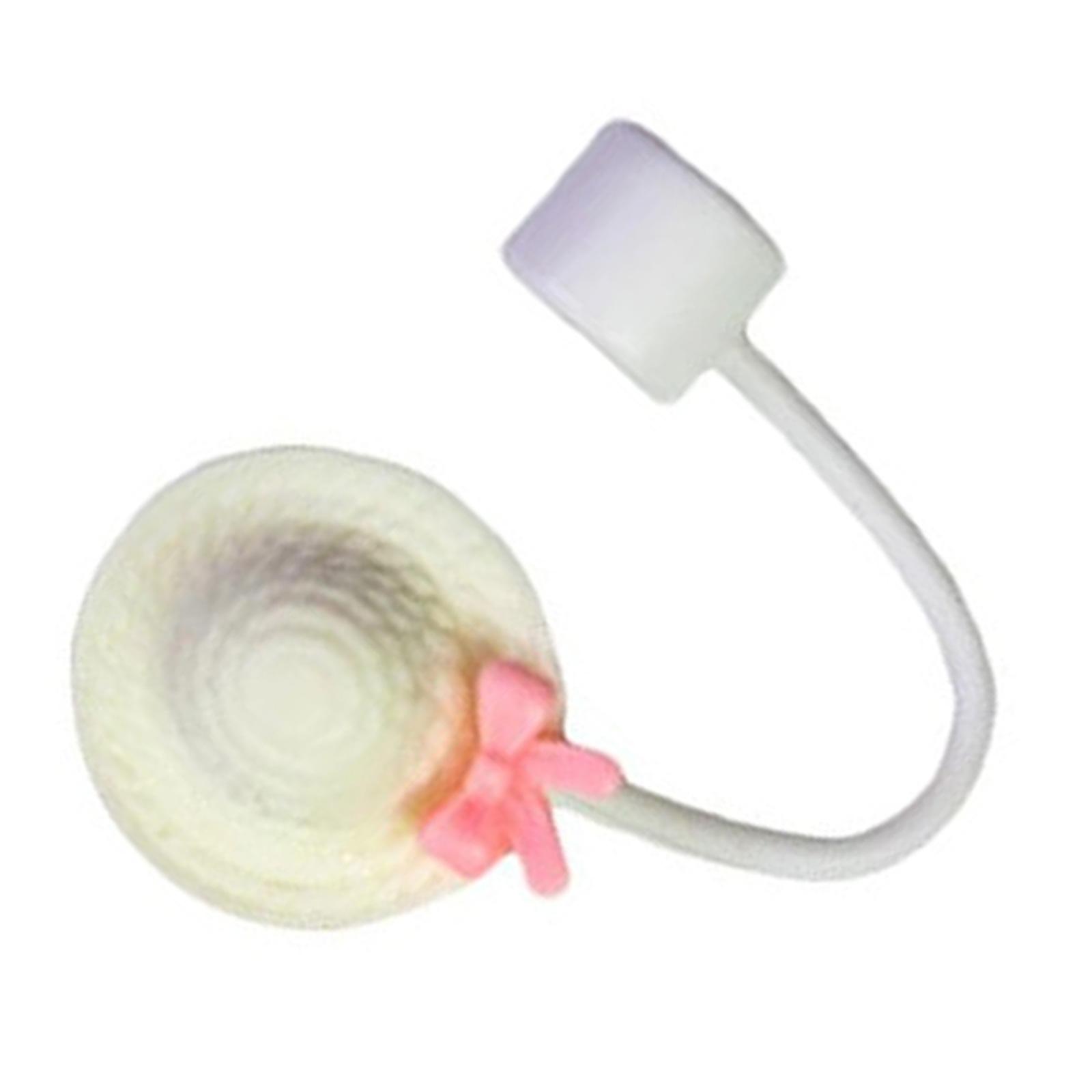 

Hat Shape Silicone Straw Covers Caps Dustproof Drinking Straw Caps Plugs Portable Straw Caps Decoration Enduring белый