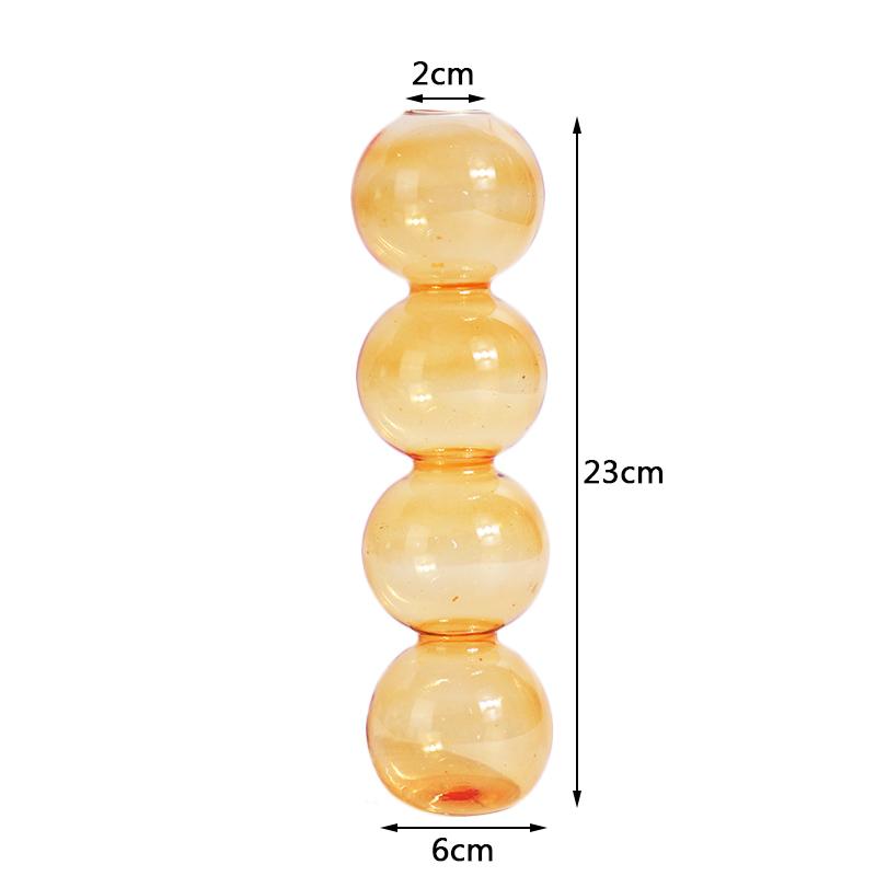 Ins Crystal Ball Bubble Glass Vase Flower Arrangement Hydroponics Ball Glass Art Flower Ware Home Decor Tabletop Glass Vase