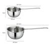 1Pcs Stainless Steel Oil Pot Wooden/Steel Handle Mini Soup Milk Pots Thicken Small Saucepan Cooking Tools Kitchen Accessories
