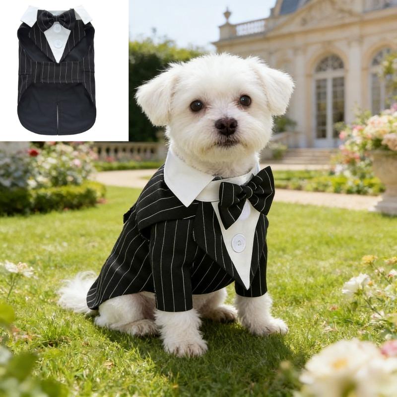 Sesja zdjęciowa Pies Smoking Mały Pies Garnitur Miękki Poliester Pasek Uroczy Zwierzę Ślubne Ubranka dla Szczeniaka Impreza Urodzinowa Prezent