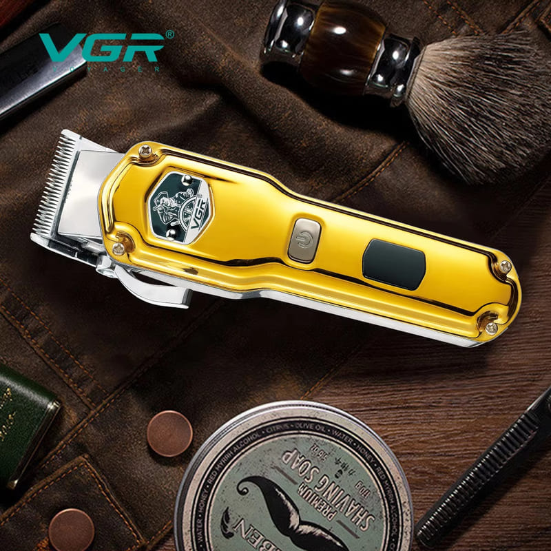 VGR V-693 Professional Cordless Hair Clipper for Men Metal Barber Kit with Trimmer - Hair Cutting Set for Precision Cutting with LED Digital Display