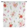 Flowers Foliage Sheer Curtains for Living Room Bedroom Kids Room Tulle Window Treatment Drapes