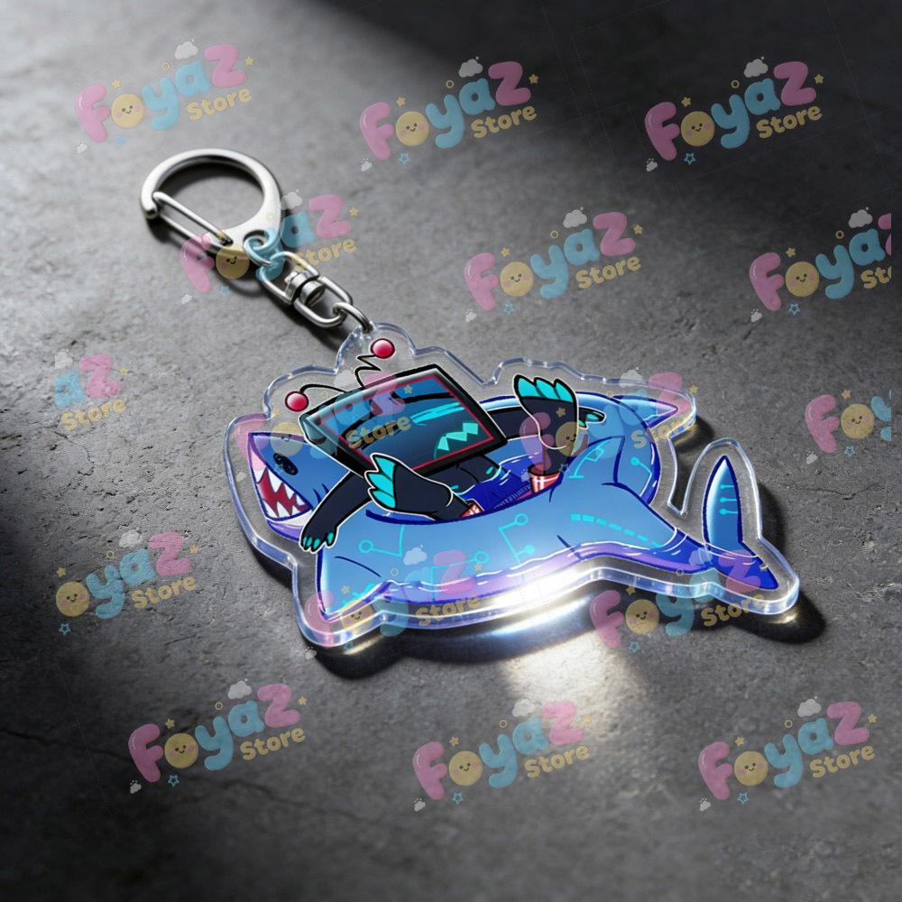 Cool Cartoon Chibi Alastor Vox Keychain Vox Fan Gift Vox Standee