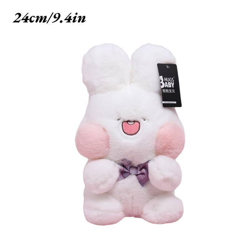 Adorable Plush Bunny Toy With Flower And Bowtie Decorations