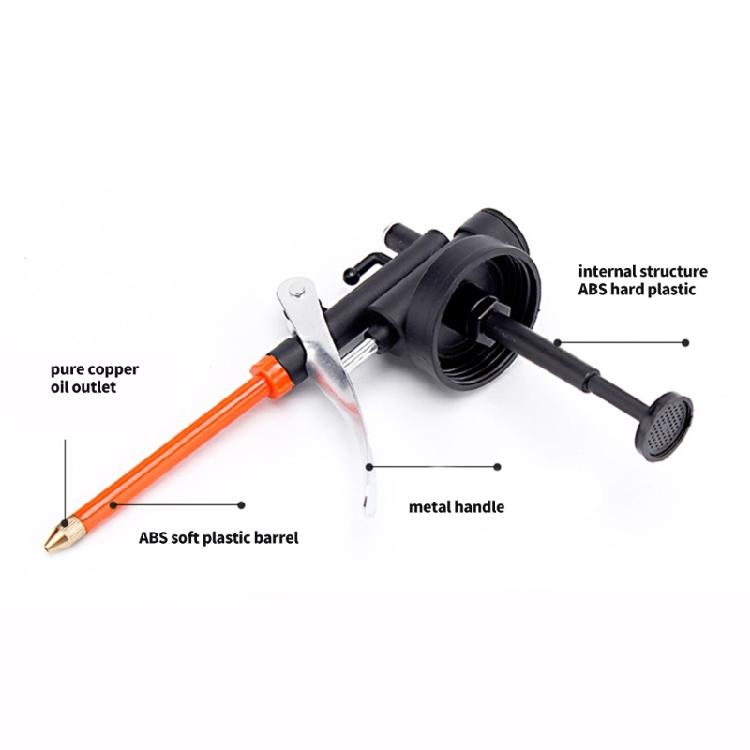 High Pressure Lubricating Oil Storage Can with Long Flexible Spout for Industrial and Home Use Metal Hand Pump Oiler Can