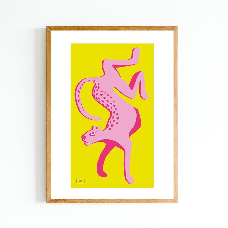 Leopard BujaBoom Color Illustration Posters and Prints Canvas Printing Modern Wall Art Picture for Living Room Home Decor Gifts