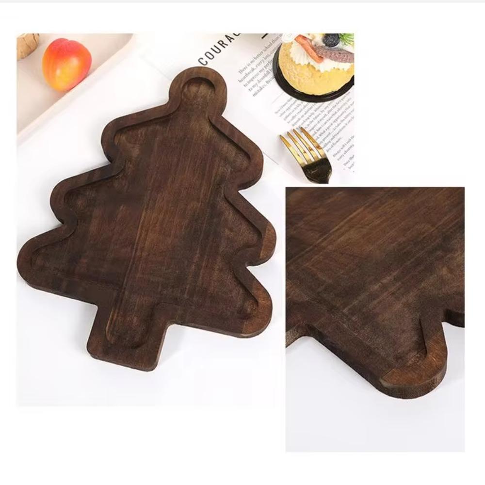 Exquisite Christmas Wooden Tray Santa Hat Snack Tray Cutting Board Fruit Plate  Hotel