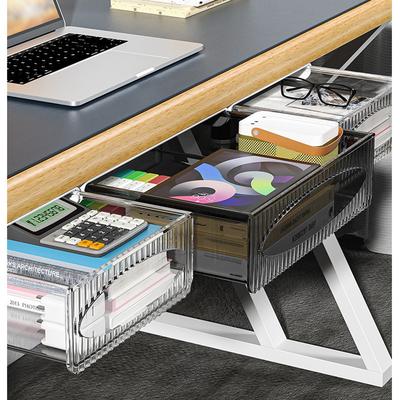 Invisible Storage Table Shelf Storage Box New Pull Out Storage Box Hanging Under Desk Drawer Large Capacity Undertable Drawer