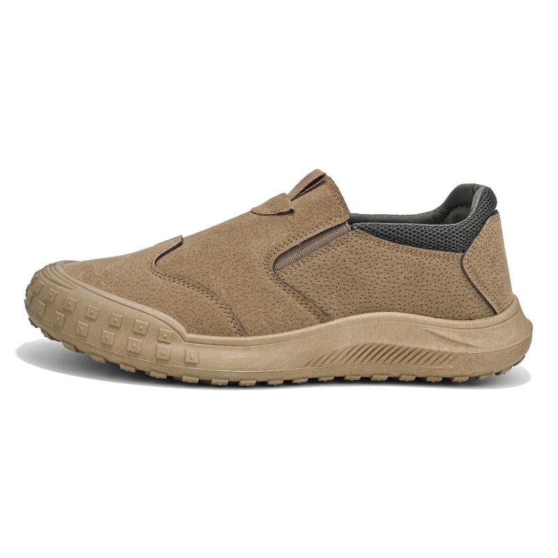 Herren Rutschfeste Arbeitssneaker Lässige Slipper Leder Slipper Walking Schuhe für Herren