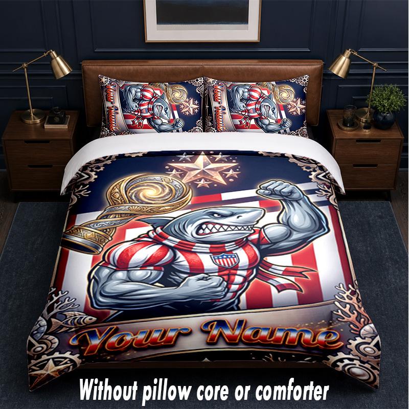 Other Similar Designs Theme Custom Text Or Name 3Pcs Bedding Set,1 Flat Sheet & 2 Pillowcases Personalized Home Bedding