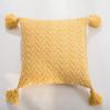 REGINA Cute Tassels Chenille Pillow Case Nordic Bed Knitted Pillow Cover Fall Home Decorative Pillowcase Sofa Soft Cushion Cover