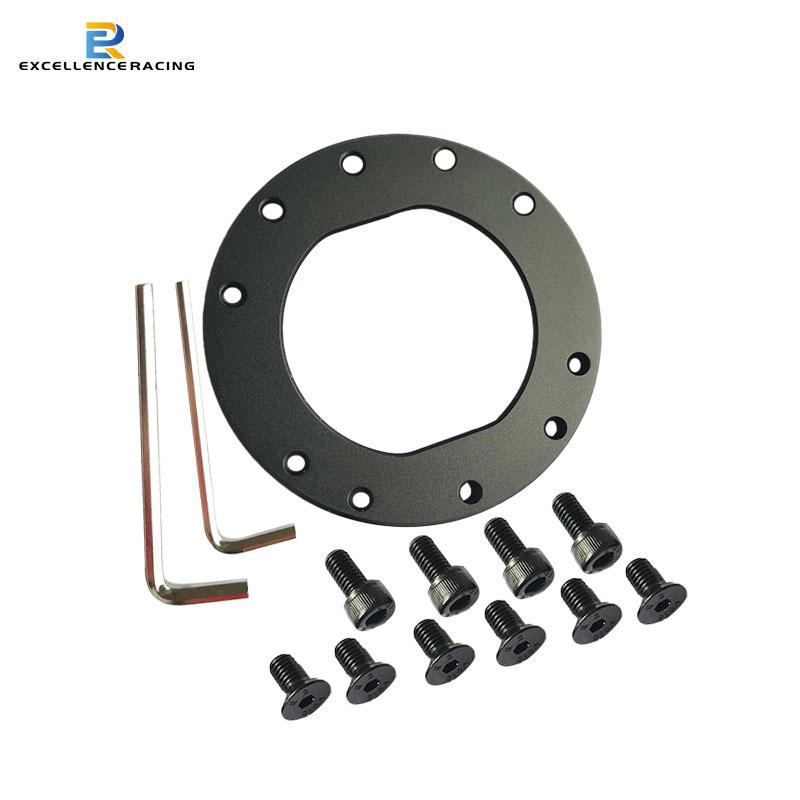 70mm Hole Spacing to Fanatec QR2 Adapter Plate for Steering Wheels Aluminum alloy material, CNC machined and anodized.