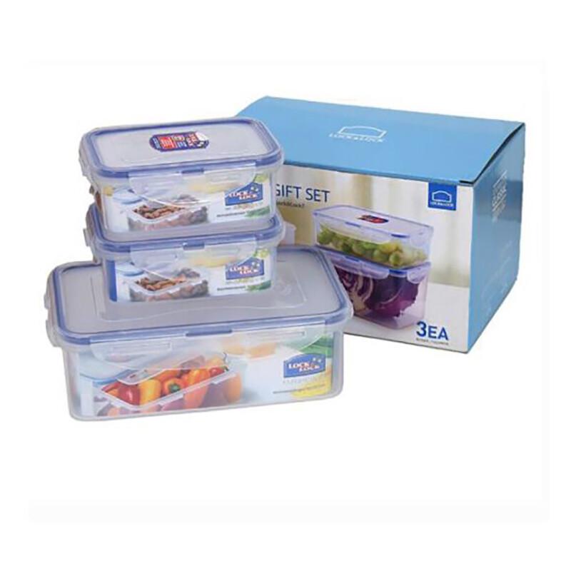 LocknLock 3-Piece Plastic Food Storage Container Set