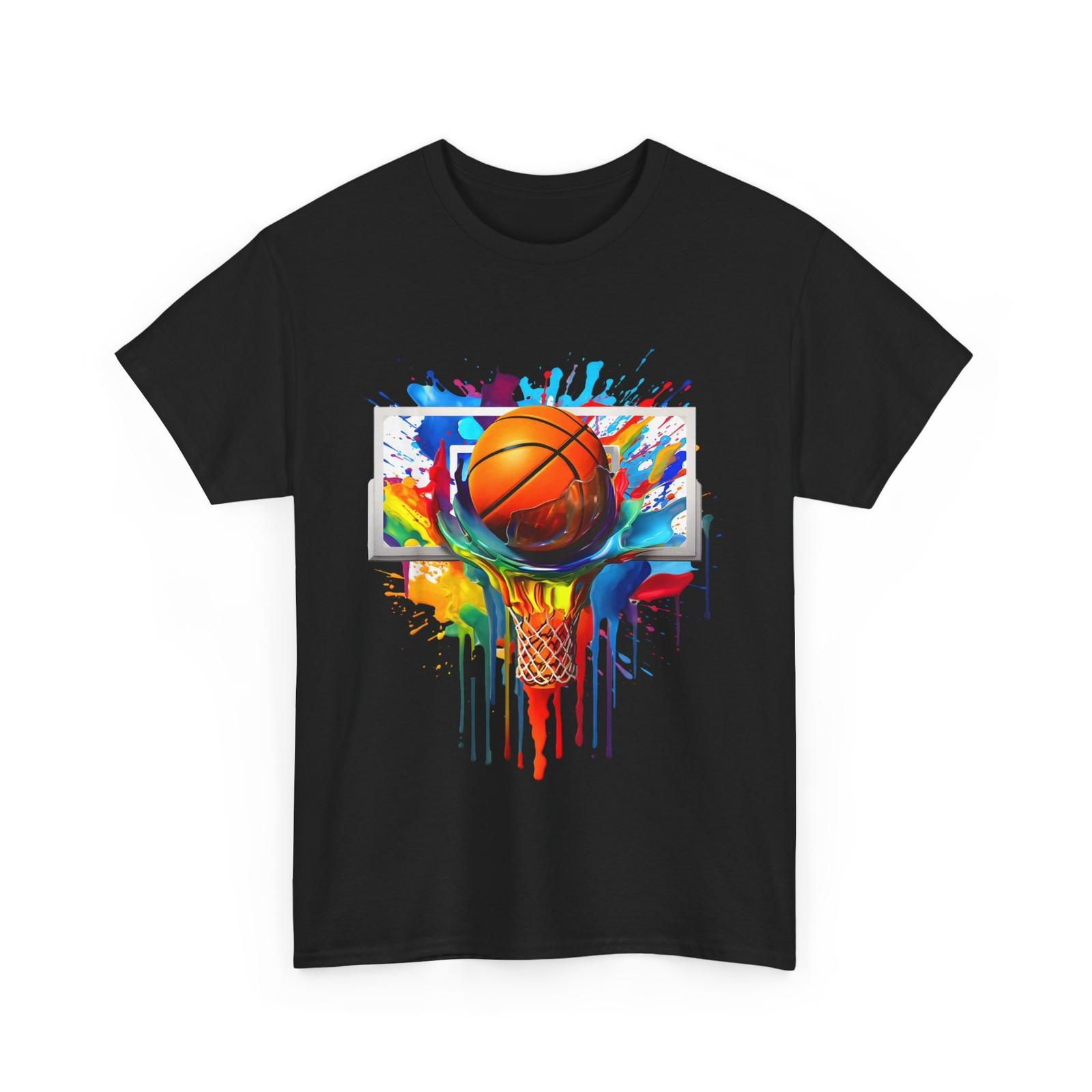 Basketball T-Shirt Mens Womens Tees Top, Basketball Splash Baller Sports Lovers Player Shirt XL