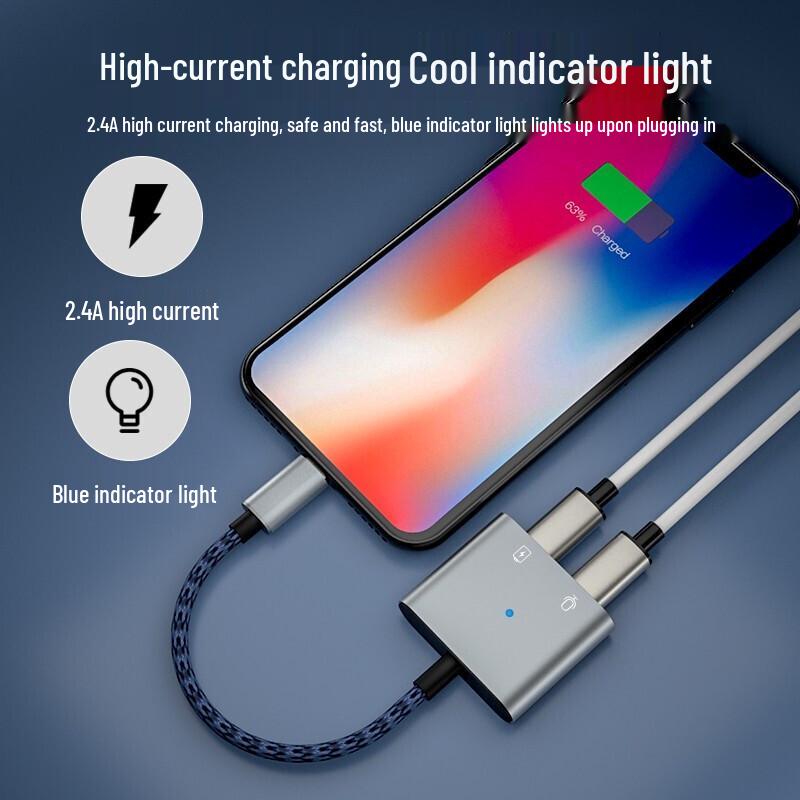 Deyu iPhone iPad Lightning Audio & Charging Adapter