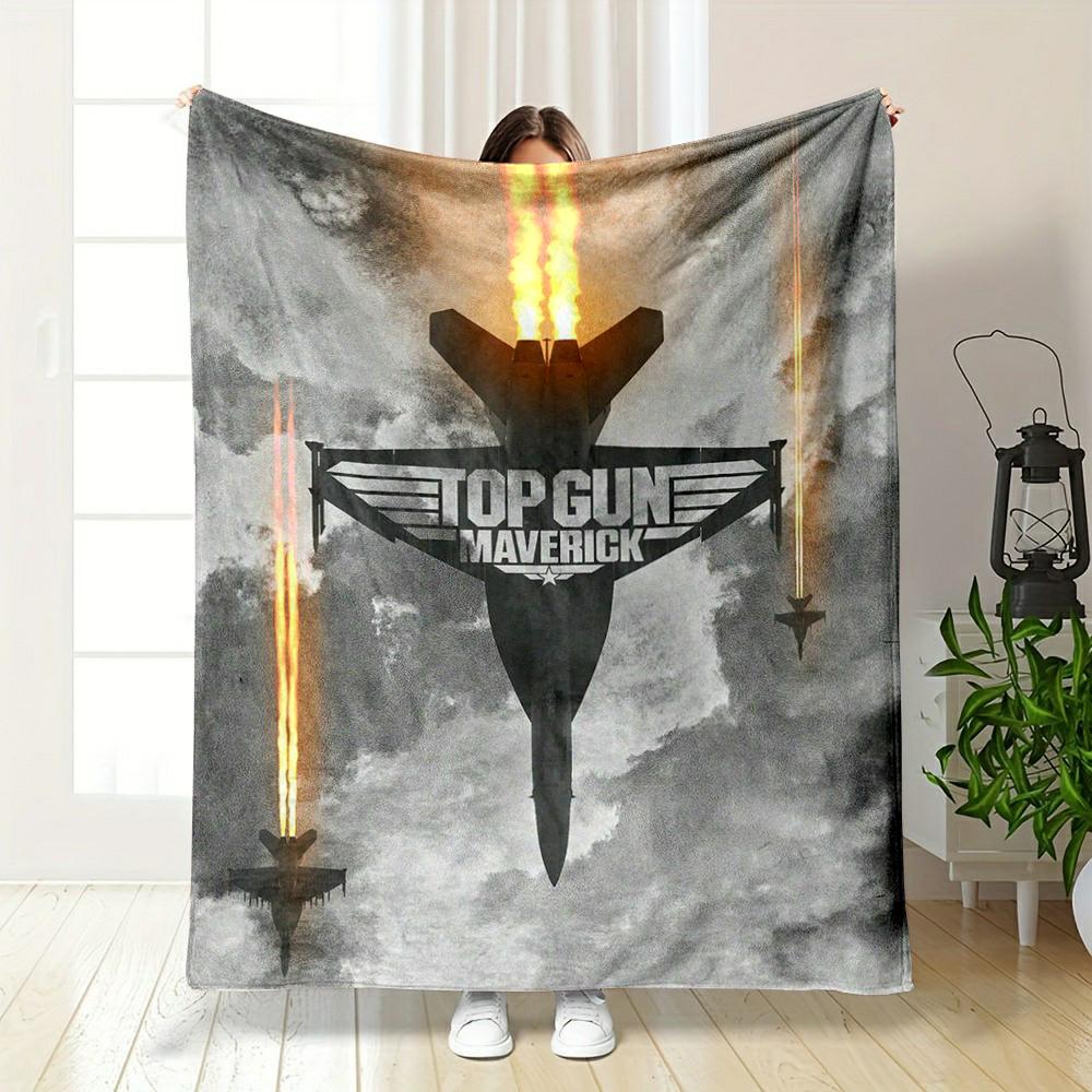 Top Gun Maverick Jet Flight Design Blanket, Flannel Blanket for Bedroom, Living Room, Sofa, and Nap Sofas.
