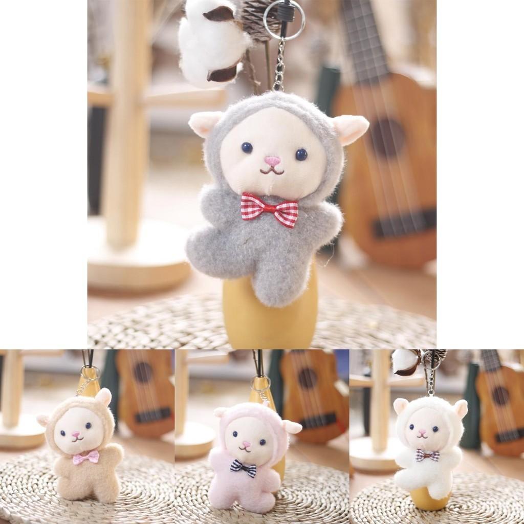 Cute Fluffy Sheep Plush Keychain Soft Pp Cotton Lamb Doll Bag Decoration