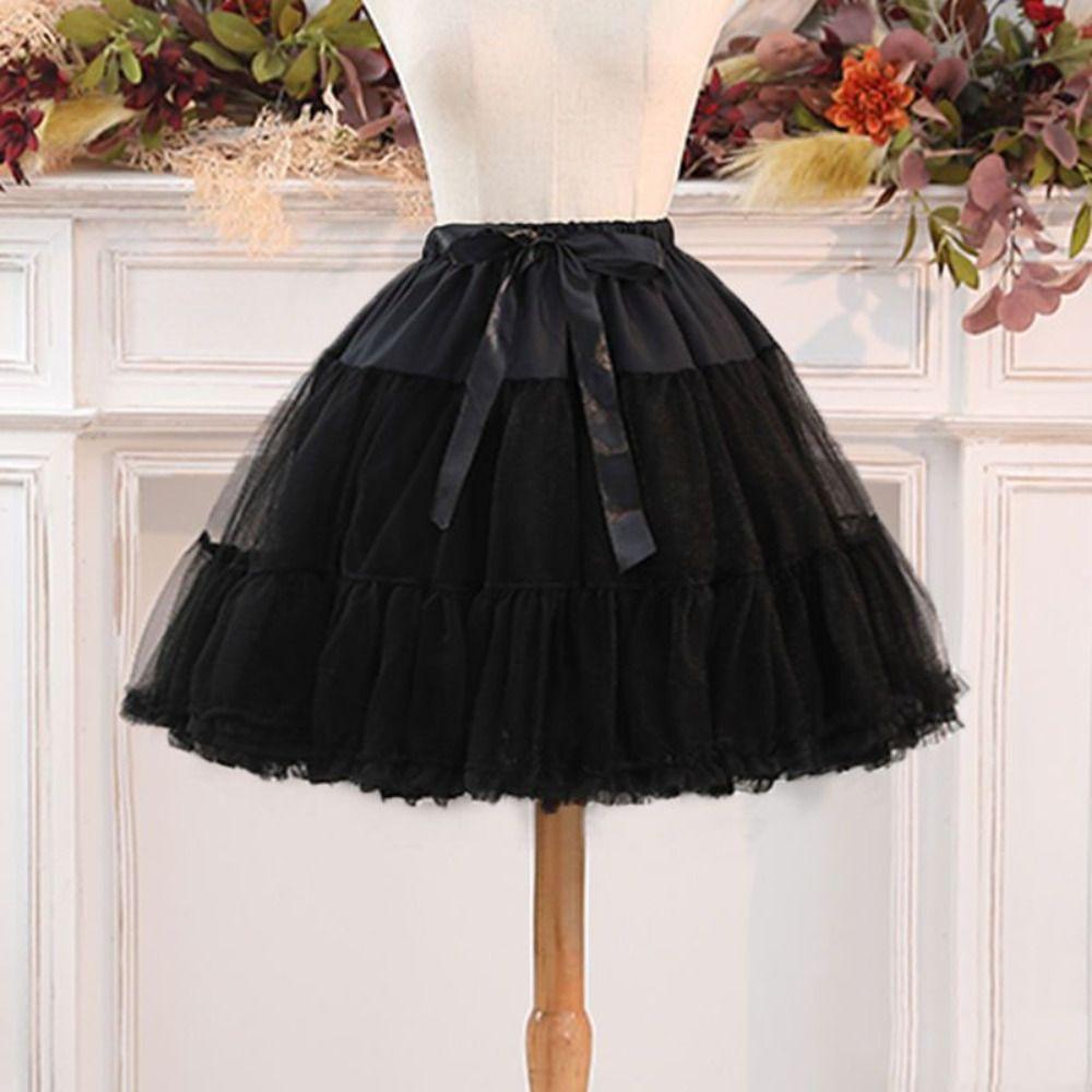 Multilayer Short Dress Jupon Fille Lace Bow Petticoats for Wedding Girls