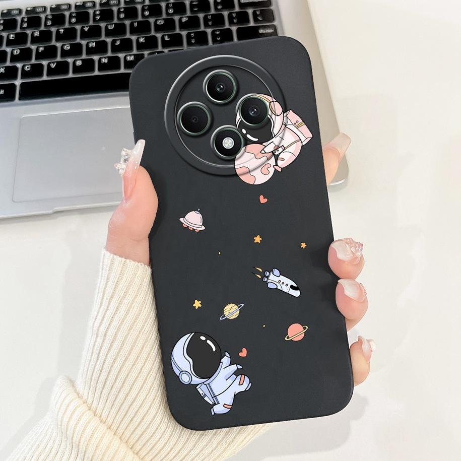 For OPPO Reno 12F 5G Case 2024 Fashion Pretty Girls Soft Liquid Silicone Shockproof Cover For OPPO Reno12 F 4G Reno 12 FS Bumper