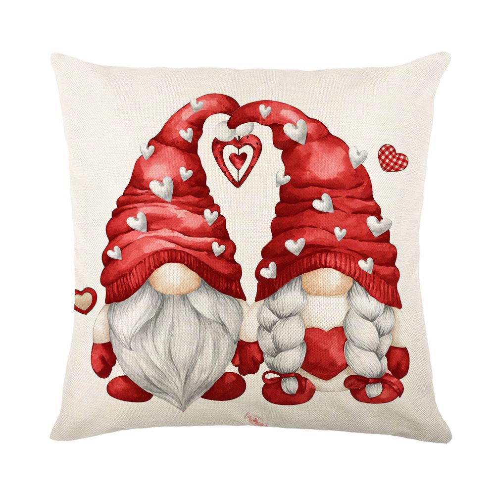 Rose Love Pillow Cover Valentine's Day Letters Couple Home Cushion Cover Sofa Bedroom Cushion