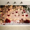 1 piece of 2D flat background cloth, "Romantic Valentine's Day Background Cloth: Lighting up Love Elements