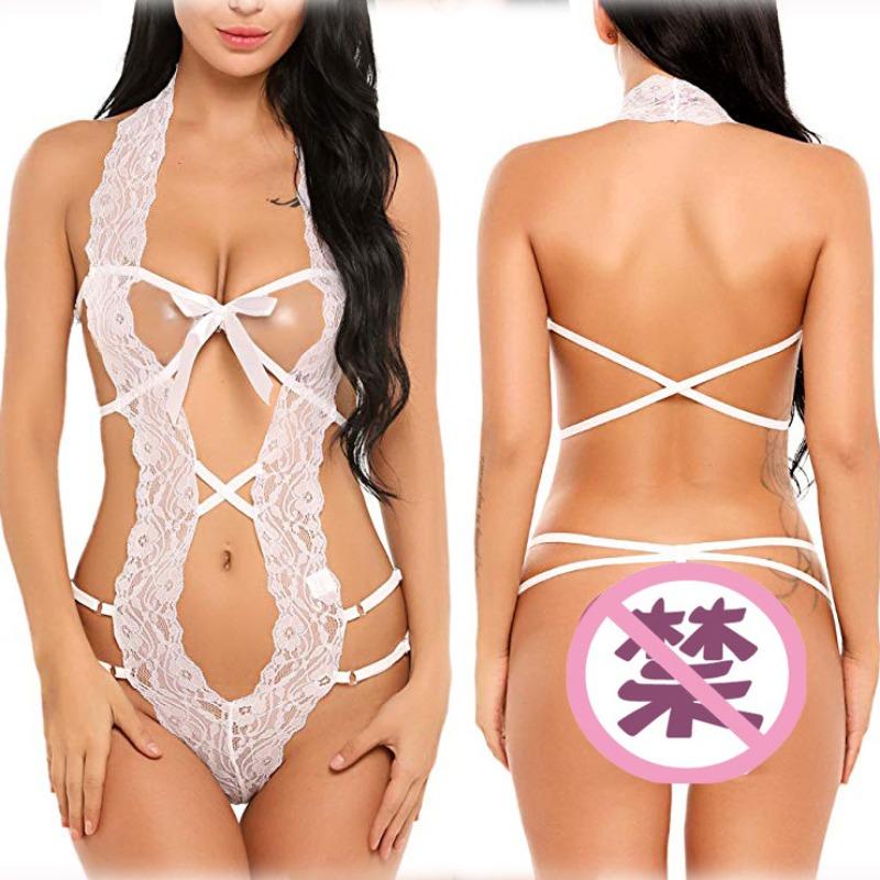 Sex underwear sexy women's one-piece open-file hollow underwear