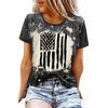 American Flag 3d Print T-shirt Women Fashion Usa Flag T-shirts Vintage T Shirt Casual Short Sleeve Tops Tee Lady Tshirt Distress