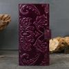 Johnature Genuine Leather Women's Long Wallet With Multiple Card Holders Retro Embossed Purse Chinese Style Handbag