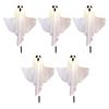 Outdoor LED Ghost Stake Lights Halloween Yard Decorations Set of 5 Ghost Figures with Ground Stakes for Garden Pathway and Lawn Lighting