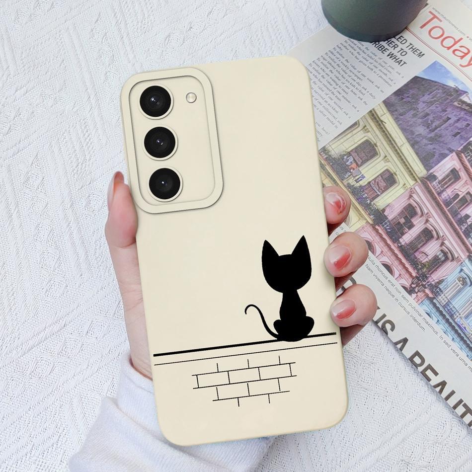 For Samsung S23 Ultra Plus FE Phone Cases Fashion Camera Protection Original Soft Liquid Silicone Cover For Samsung S 23 Shell