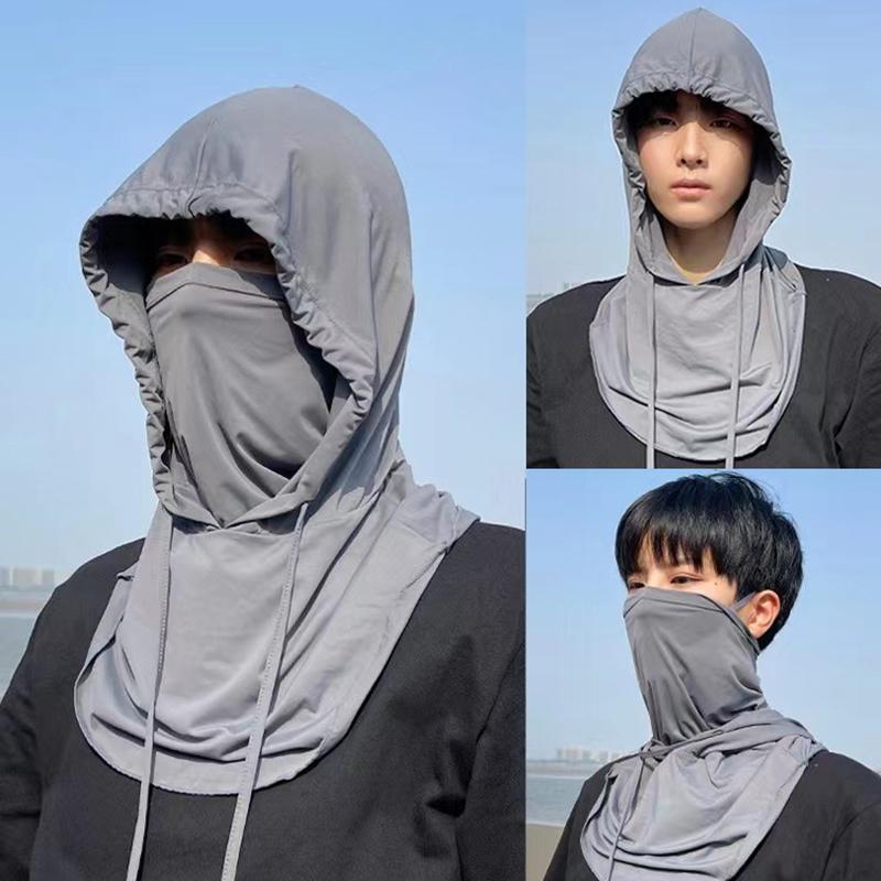 1Pcs Full Face Cover Fishing Hat Sun Cap With Mask Summer Hat Outdoor Anti-Uv Sunscreen Hat Protect Neck Hiking Hat Unisex