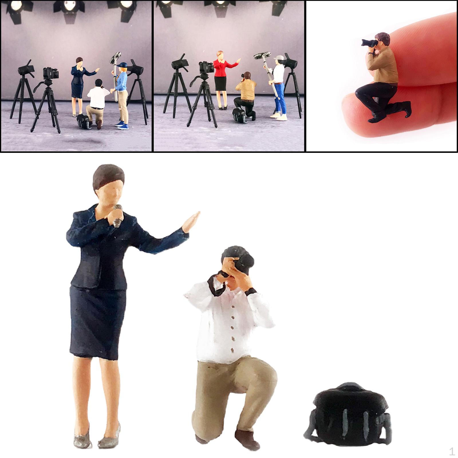 

Фигурки 1/64 Сцена для фотосъемки интервью Кукла из смолы Дизайн Персонаж фильма Диорамы Украшение Hostess Black
