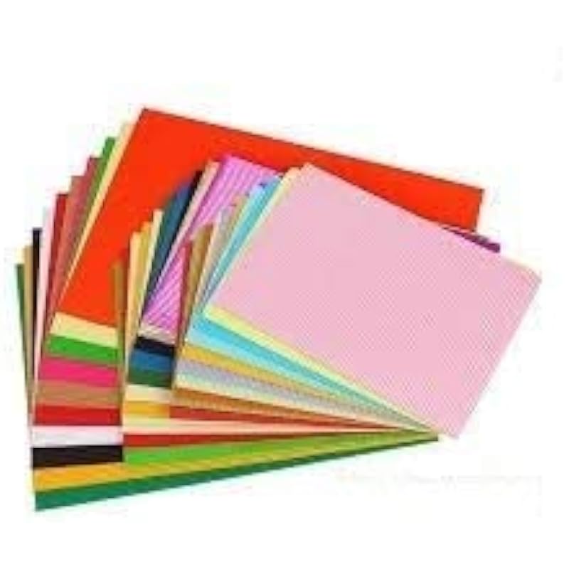Eclet 40 Pcs Color A4 Medium Size Sheets (10 Sheets Each Color) Art And Craft Paper Double Sided Colored Set 195
