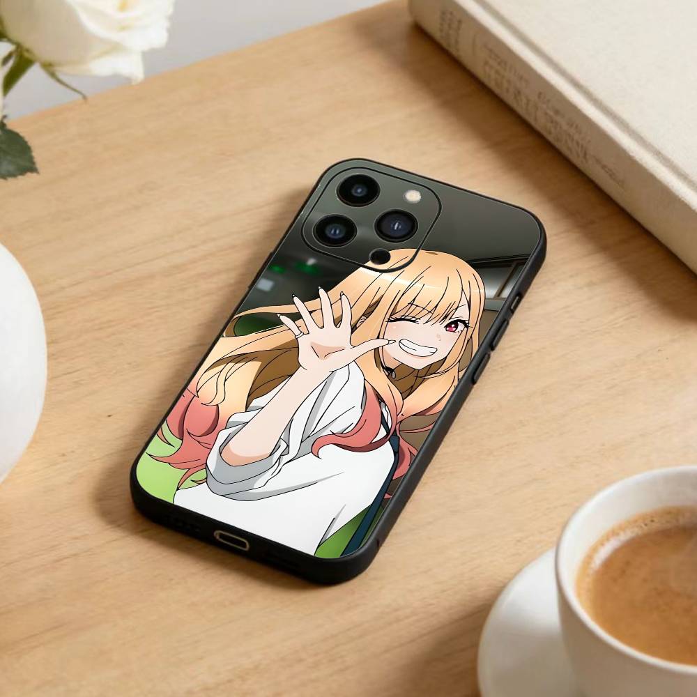 

Чехол для телефона T-Darling Марин Китагава, красочный, серебристый, для iPhone 16, 15, 14, 13, 12, 17, Pro Max, Plus, силиконовый, черный iPhone13PROMAX