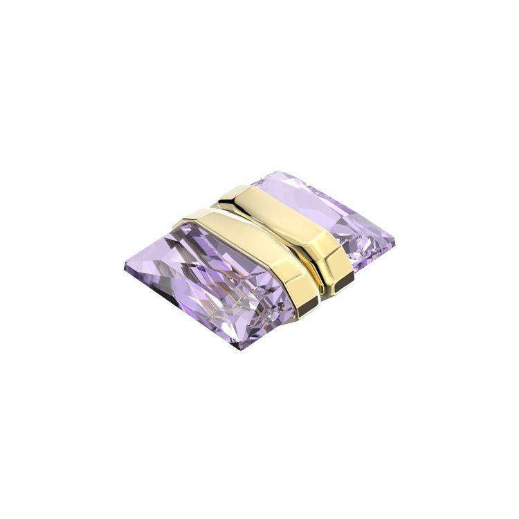

Swarovski Lucent Magnetic Design Square Cut Gold Tone Ear Clips Women ear clips Purple 5613561 Box+Shopping Bag (Random Color)