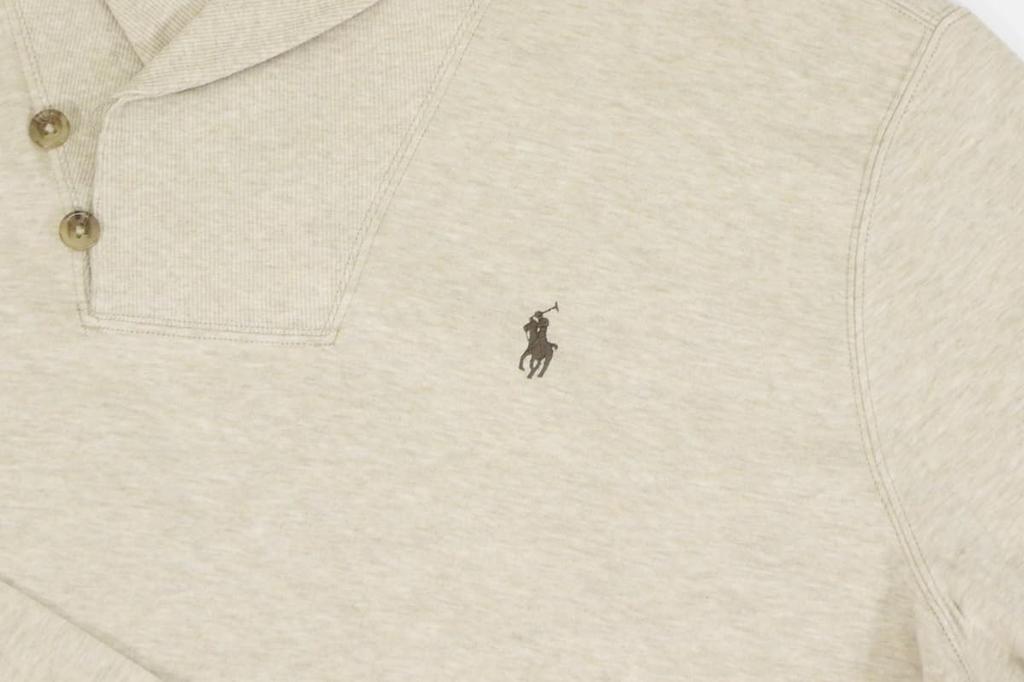 Polo Ralph Lauren Shawl Collar Jersey Size 01020134 Men's Sweatshirt, M, Tan, [Used]