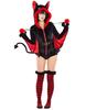 Mobbunny Devil Witch Queen Vampire Perfect for and Home Includes and and Fluffy Long Sleeve Outfit Black Women's Bat-Style Costume, Cosplay, Anime,