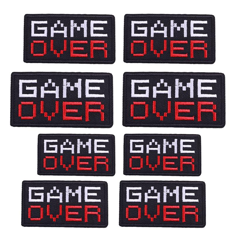 5pcs Cartoon Patch Letter Slogan Embroidery Patch Iron On Patches For Clothing Thermoadhesive Patches For Clothes Jeans Sew Diy